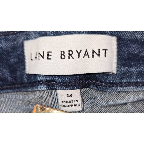 Lane Bryant Flex Magic Waistband Distressed High-rise Skinny Size 28 - Picture 2 of 7